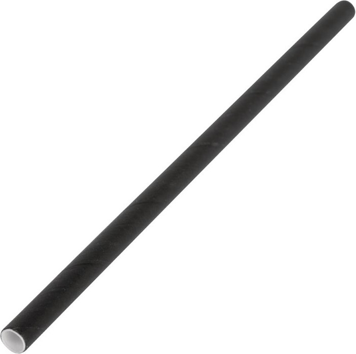  Fiesta Green Compostable Paper Cocktail Stirrer Straws Black (Pack of 250) 