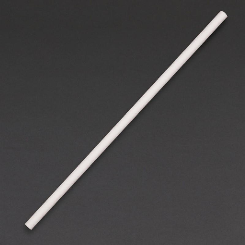  Fiesta Green Compostable Paper Straws White (Pack of 250) 