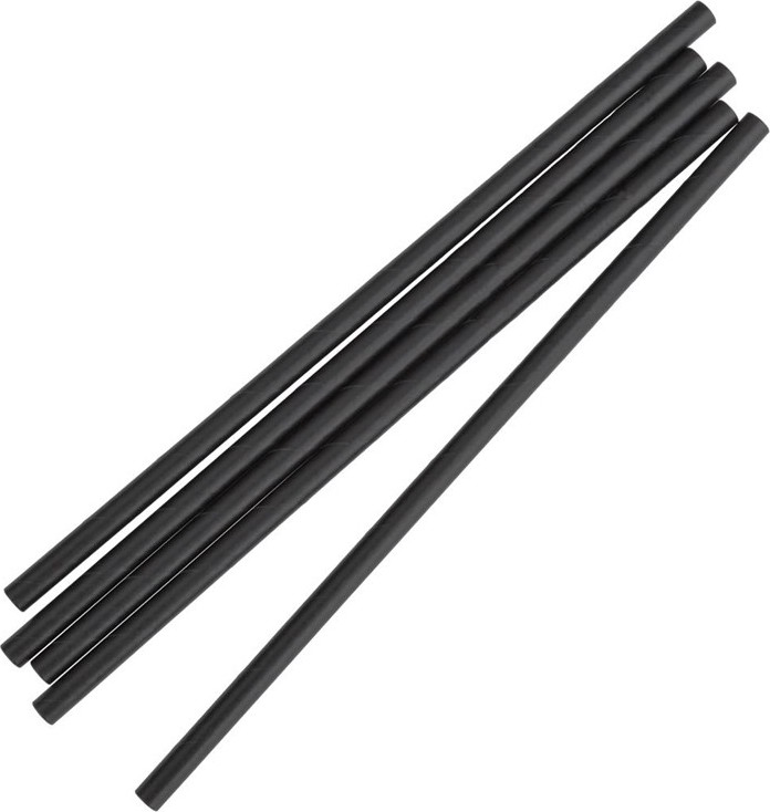  Fiesta Compostable Individually Wrapped Paper Straws Black (Pack of 250) 