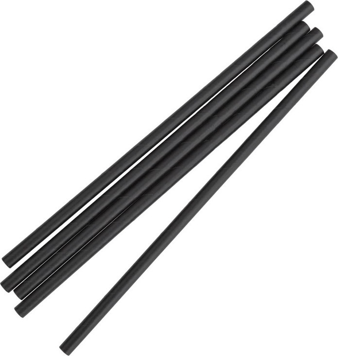  Fiesta Compostable Individually Wrapped Paper Straws Black (Pack of 250) 