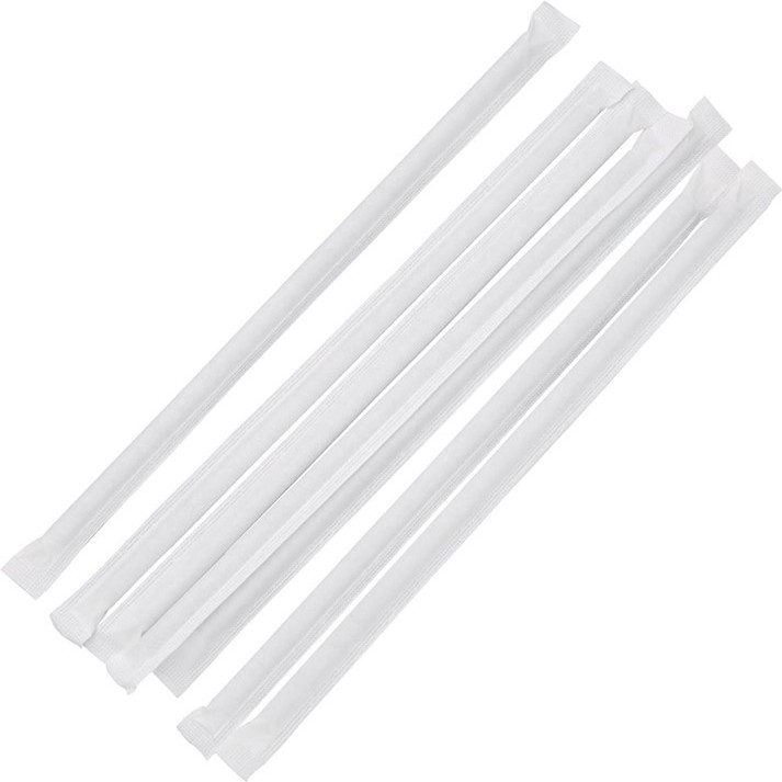  Fiesta Compostable Individually Wrapped Paper Straws Black (Pack of 250) 