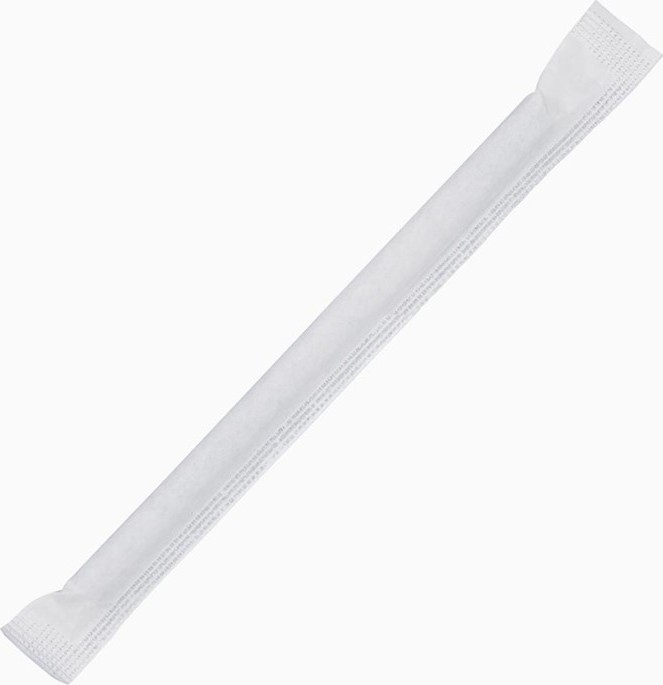  Fiesta Compostable Individually Wrapped Paper Cocktail Stirrer Straws Black (Pack of 250) 