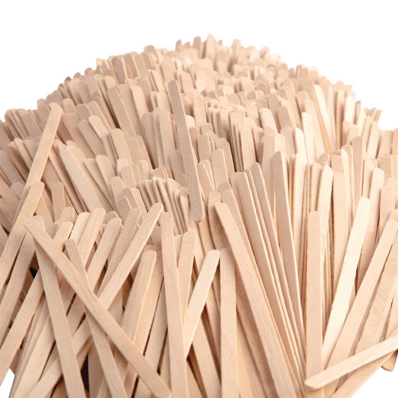  Fiesta Green Biodegradable Wooden Coffee Stirrers 140mm (Pack of 1000) 