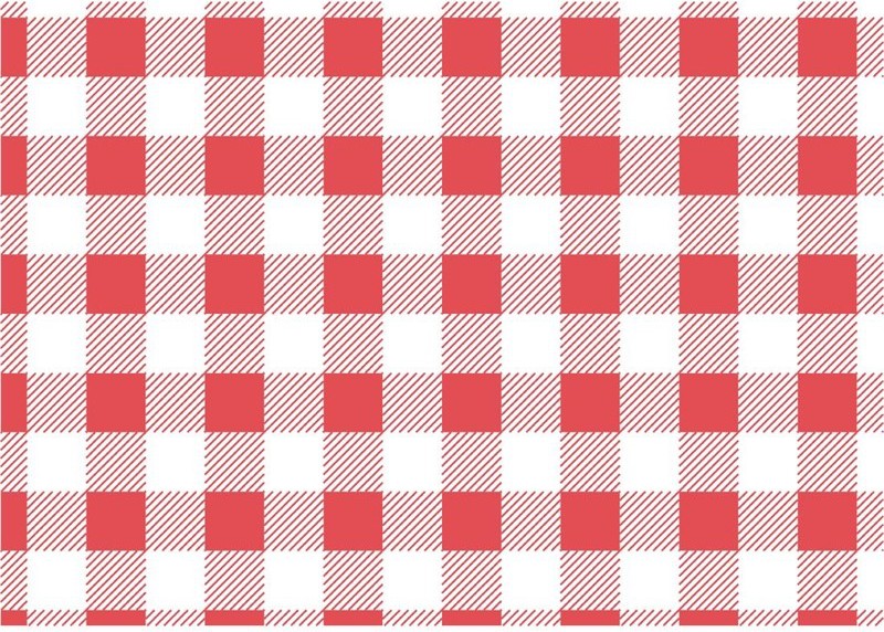  Gastronoble Greaseproof Paper Sheets Red Gingham 250 x 250mm (Pack of 200) 