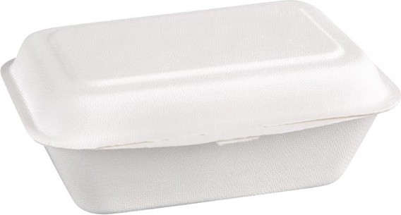  Fiesta Green Compostable Bagasse Hinged Food Containers 182mm 