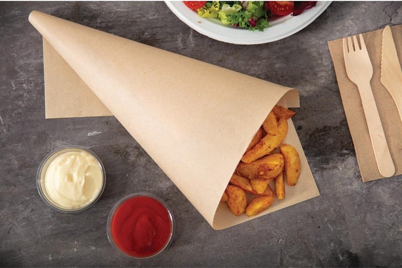  Vegware Compostable Unbleached Greaseproof Paper 380 x 275mm 