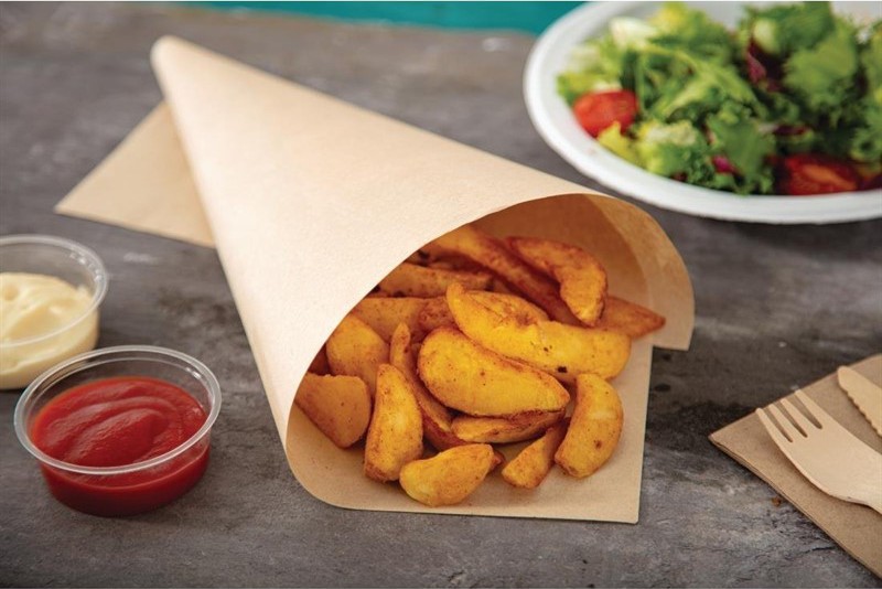  Vegware Compostable Unbleached Greaseproof Paper 380 x 275mm 
