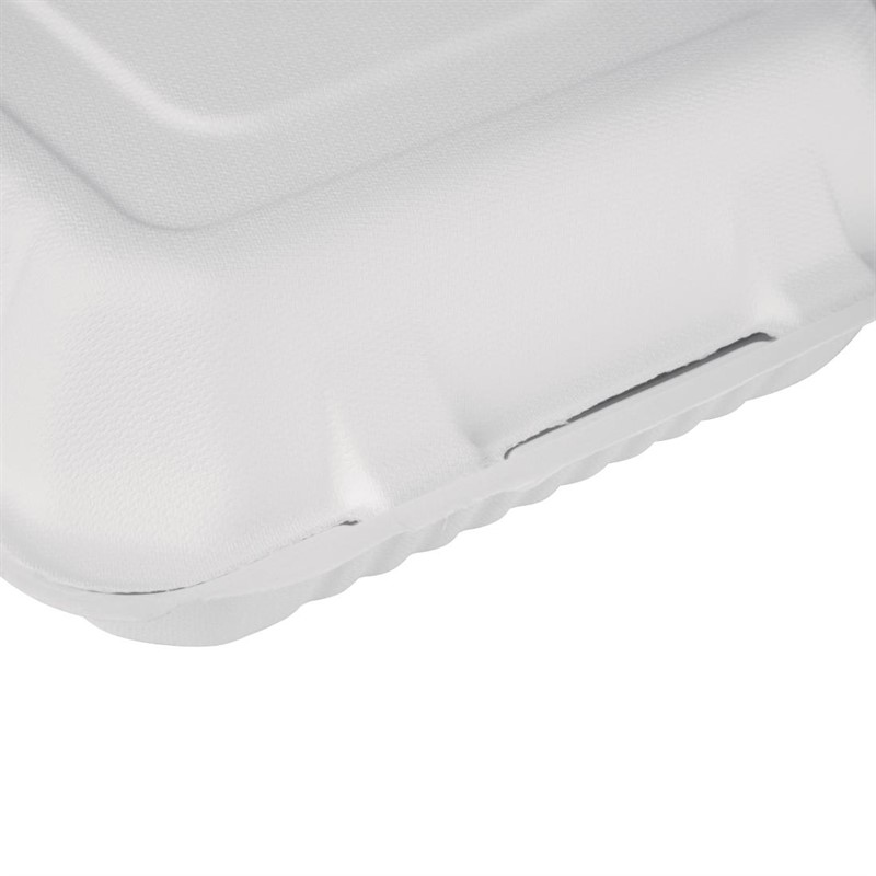  Fiesta Green Compostable Bagasse Hinged Food Containers 236mm (Pack of 200) 
