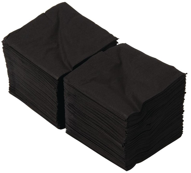  Gastronoble Cocktail Napkins Black 250mm (Pack of 2000) 