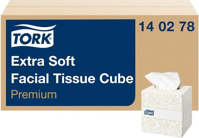  Tork Premium Extra Soft Facial Tissues Cube 2ply (30x100) 