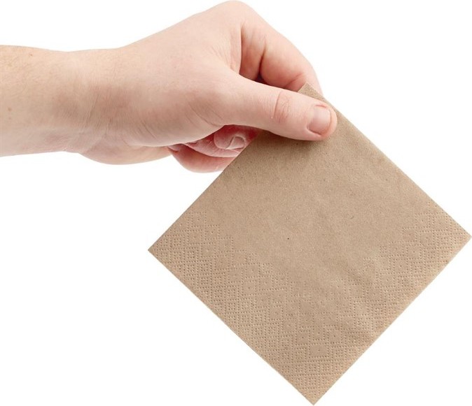  Fiesta Recycled Kraft Cocktail Napkins 240mm (Pack of 4000) 