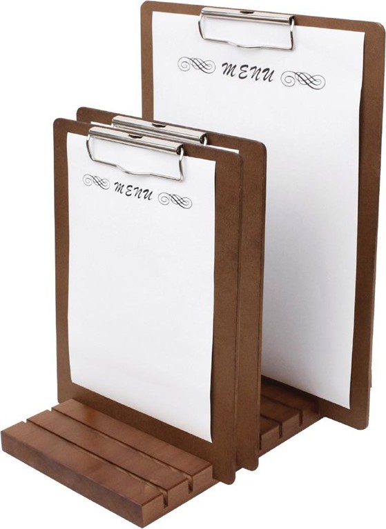 Olympia Wooden Menu Presentation Clipboard A4 
