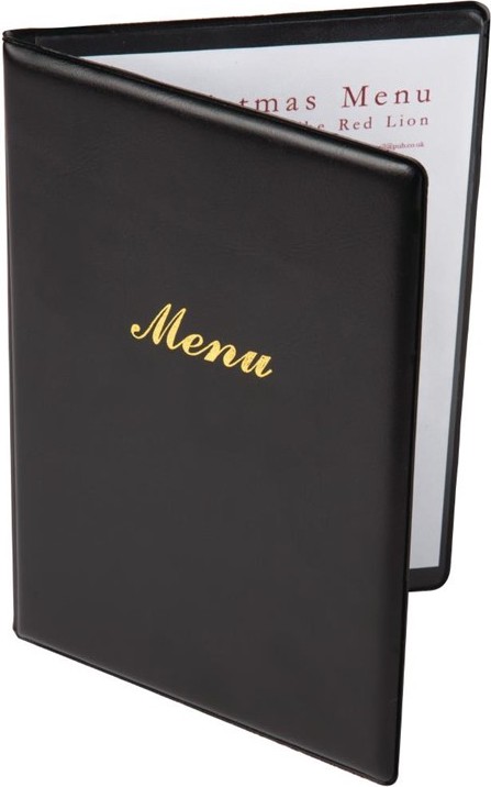  Olympia PVC Menu Cover A5 Black 