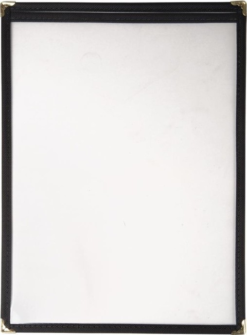  Olympia American Style Menu Cover Black A4 