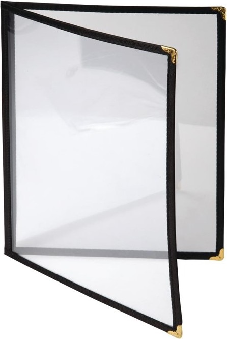 Olympia Four Page American Style Menu Cover A4 Black 