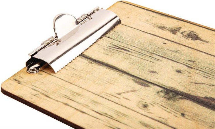  Olympia Wood Effect Menu Clipboard A5 