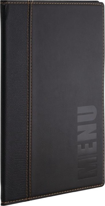  Securit Contemporary Menu Cover Black A5 