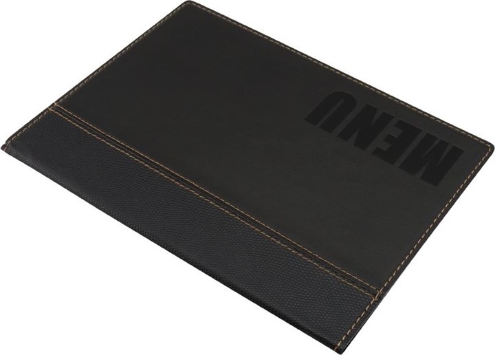  Securit Contemporary Menu Cover Black A5 