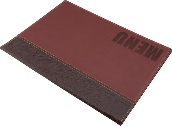  Securit Contemporary Menu Cover Bordeaux A4 