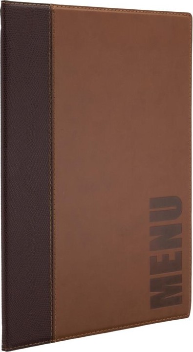  Securit Contemporary Menu Cover Tan A4 