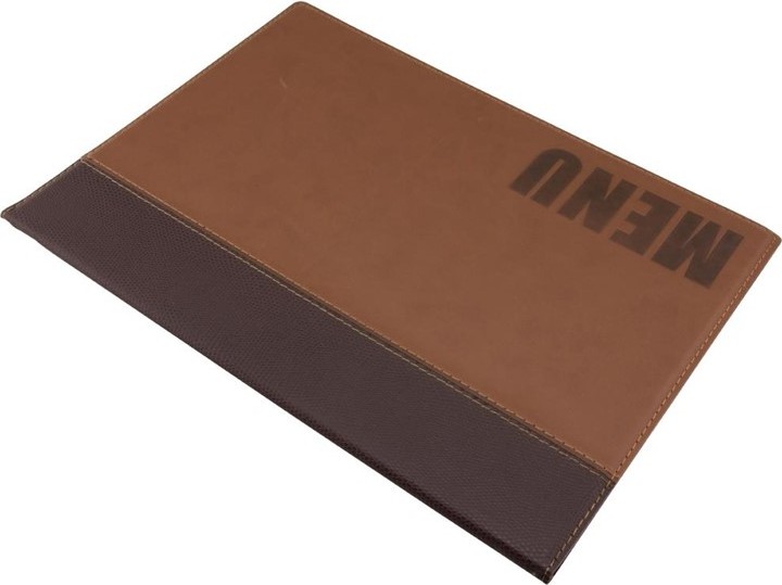  Securit Contemporary Menu Cover Tan A4 