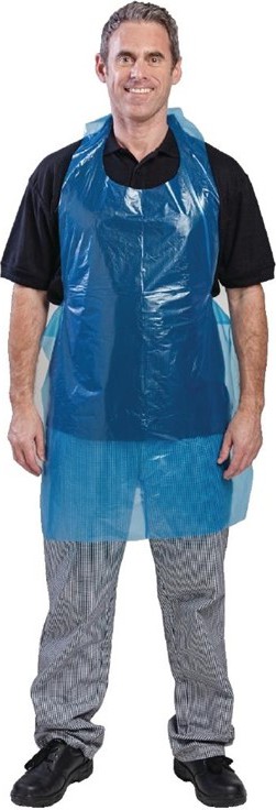  Gastronoble Disposable Polythene Bib Aprons Blue (Pack of 100) 