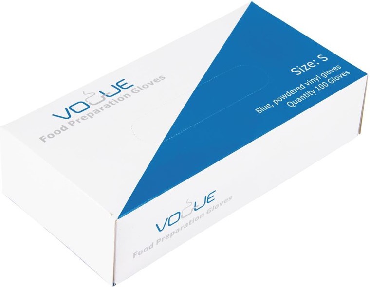  Vogue Powdered Vinyl Gloves L (Pack of 100) 