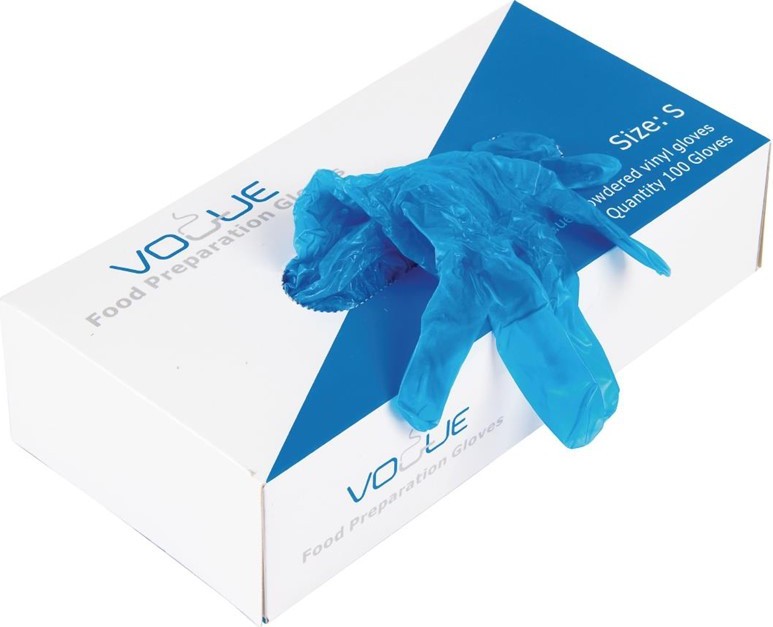  Vogue Powdered Vinyl Gloves L (Pack of 100) 
