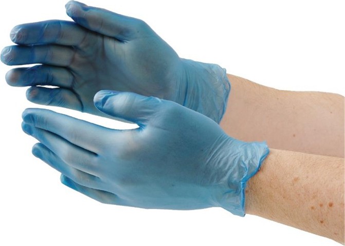  Vogue Powdered Vinyl Gloves L (Pack of 100) 