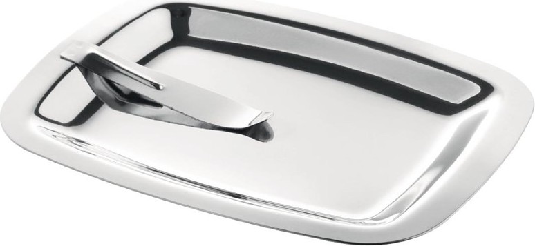  Olympia Square Stainless Steel Tip Tray With Bill Clip 