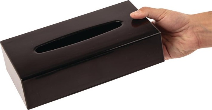  Bolero Black Rectangular Tissue Holder 