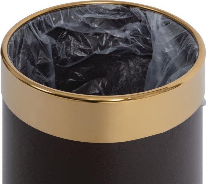  Bolero Waste Paper Bin with Gold Rim 