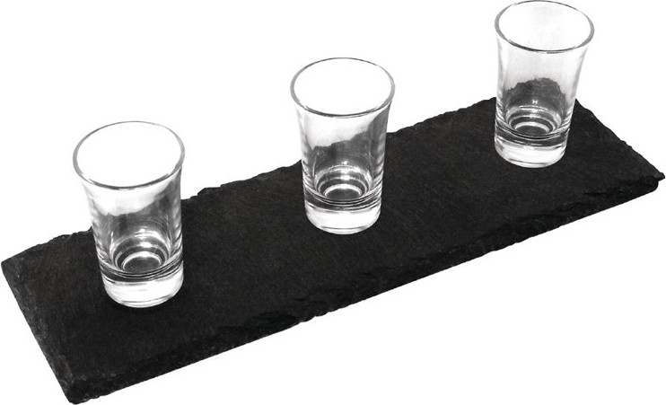  Olympia Natural Slate Rectangular Display Trays 300mm (Pack of 4) 