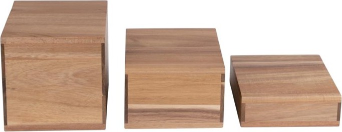  Olympia Acacia Riser Blocks 50/100/150(H)mm (Set of 3) 