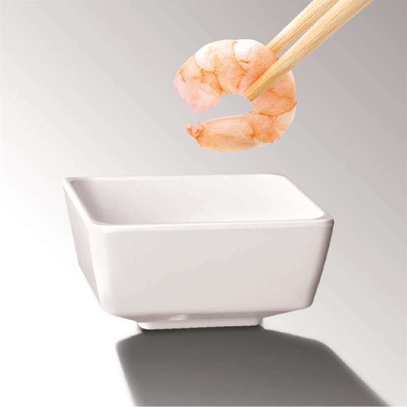  APS Float Square Dipping Bowl White 2in 