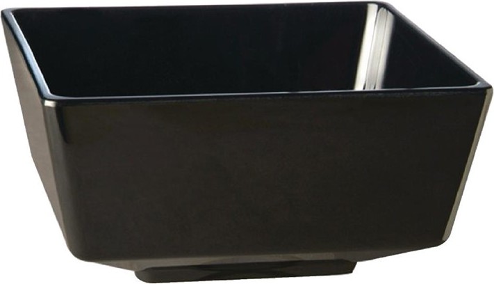  APS Float Black Square Bowl 7in 