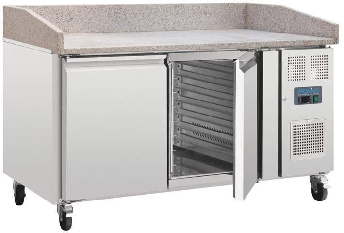  Polar G-Series Double Door Pizza Counter with Marble Top 