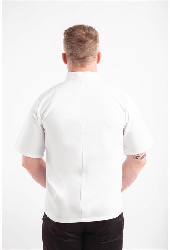  Whites Vegas Unisex Chef Jacket Short Sleeve White - 