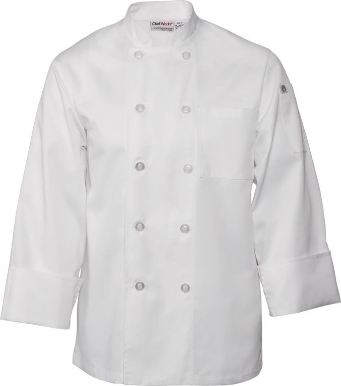  Chef Works Unisex Le Mans Chefs Jacket White 
