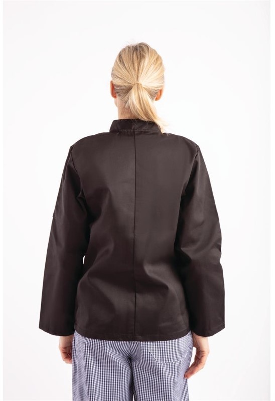  Whites Vegas Unisex Chef Jacket Long Sleeve Black - 