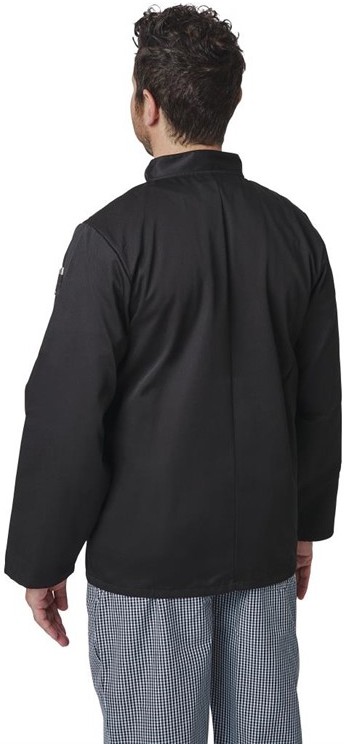  Whites Vegas Unisex Chef Jacket Long Sleeve Black - 
