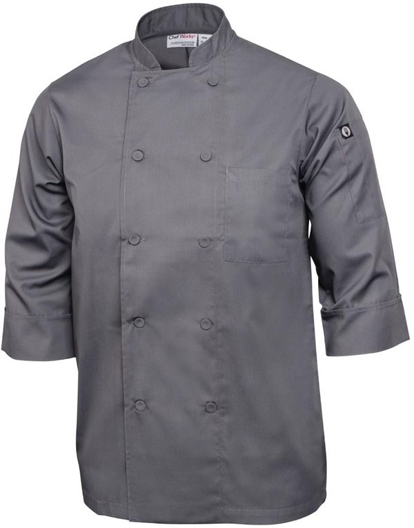  Chef Works Unisex Chefs Jacket Grey 