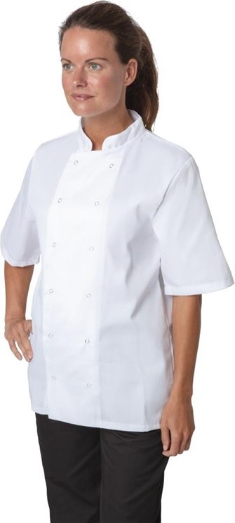  Whites Boston Unisex Short Sleeve Chefs Jacket White 