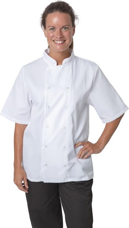  Whites Boston Unisex Short Sleeve Chefs Jacket White 