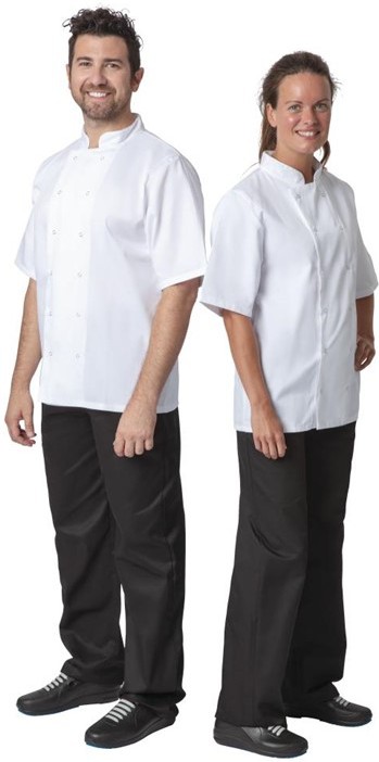  Whites Boston Unisex Short Sleeve Chefs Jacket White 