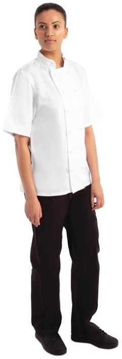  Whites Boston Unisex Short Sleeve Chefs Jacket White 