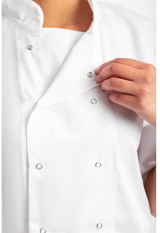  Whites Boston Unisex Short Sleeve Chefs Jacket White 