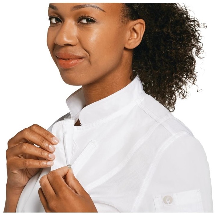  Chef Works Springfield Zipper Mens Chefs Jacket White 
