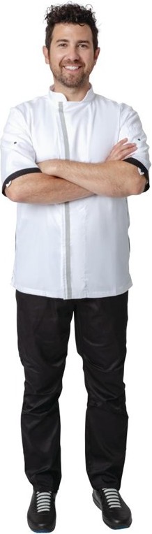  Southside Unisex Chefs Jacket Short Sleeve White 