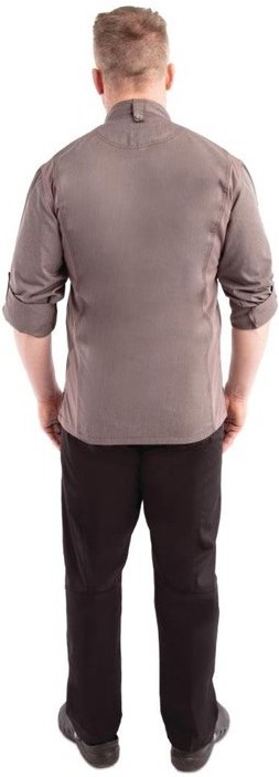  Chef Works Hartford Lightweight L/S Zipper Coat Graphite 